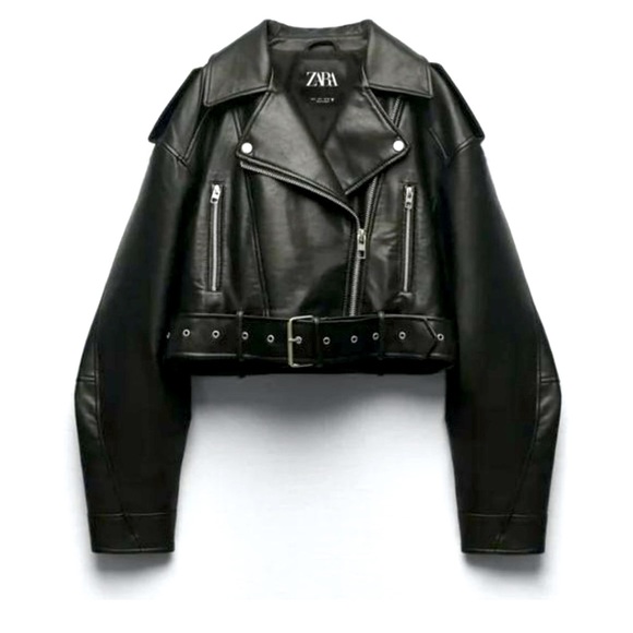 Zara Jackets & Blazers - Zara Women's Sleek Black Leather Jacket